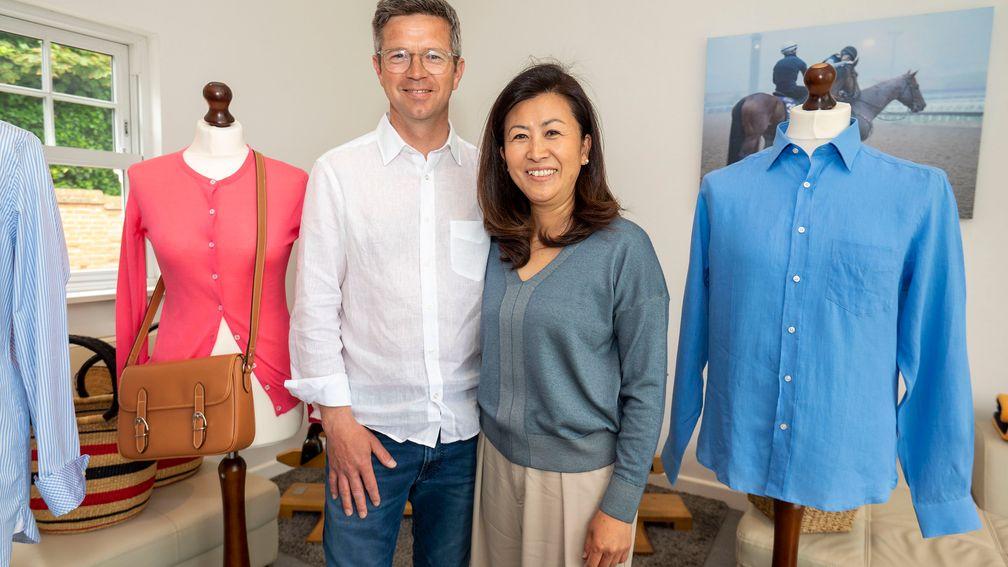 Roger Varian and his wife Hanniko, who is launching her own fashion brand, Newmarket 875