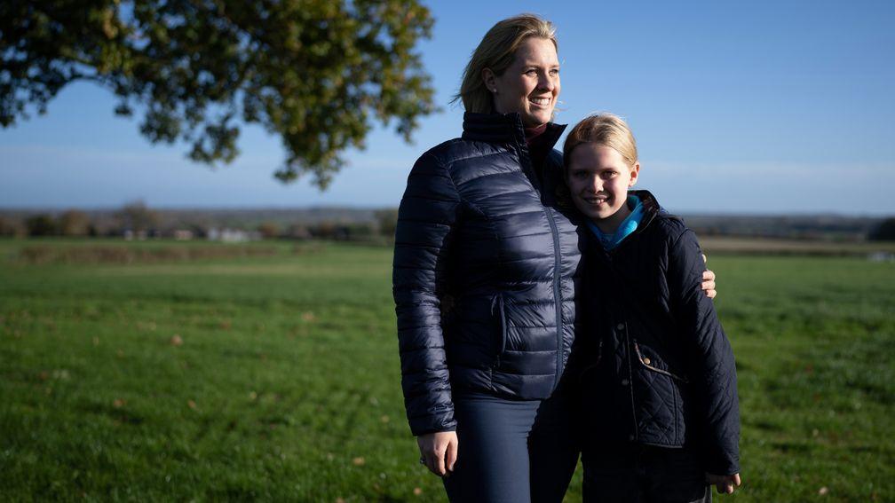 Grace Skelton, owner of Alne Park Stud with her daughter Florence