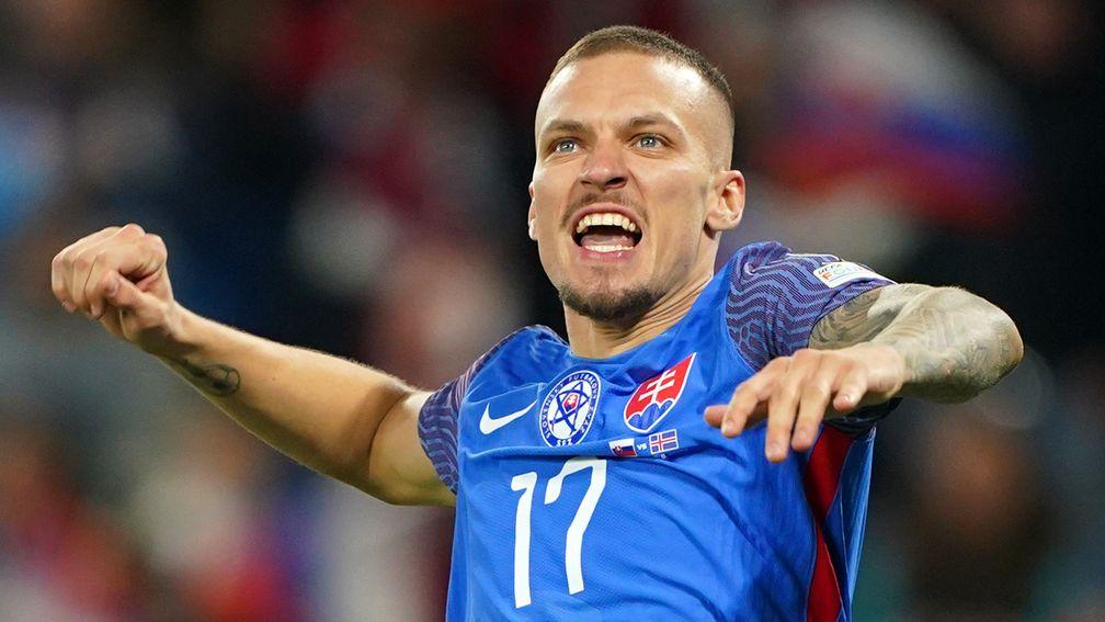 Lukas Haraslin scored twice in Slovakia's 4-2 win over Iceland